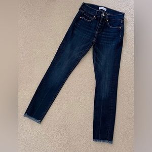 Loft Modern Cropped Skinny Jeans - Dark Denim - Size P24/00